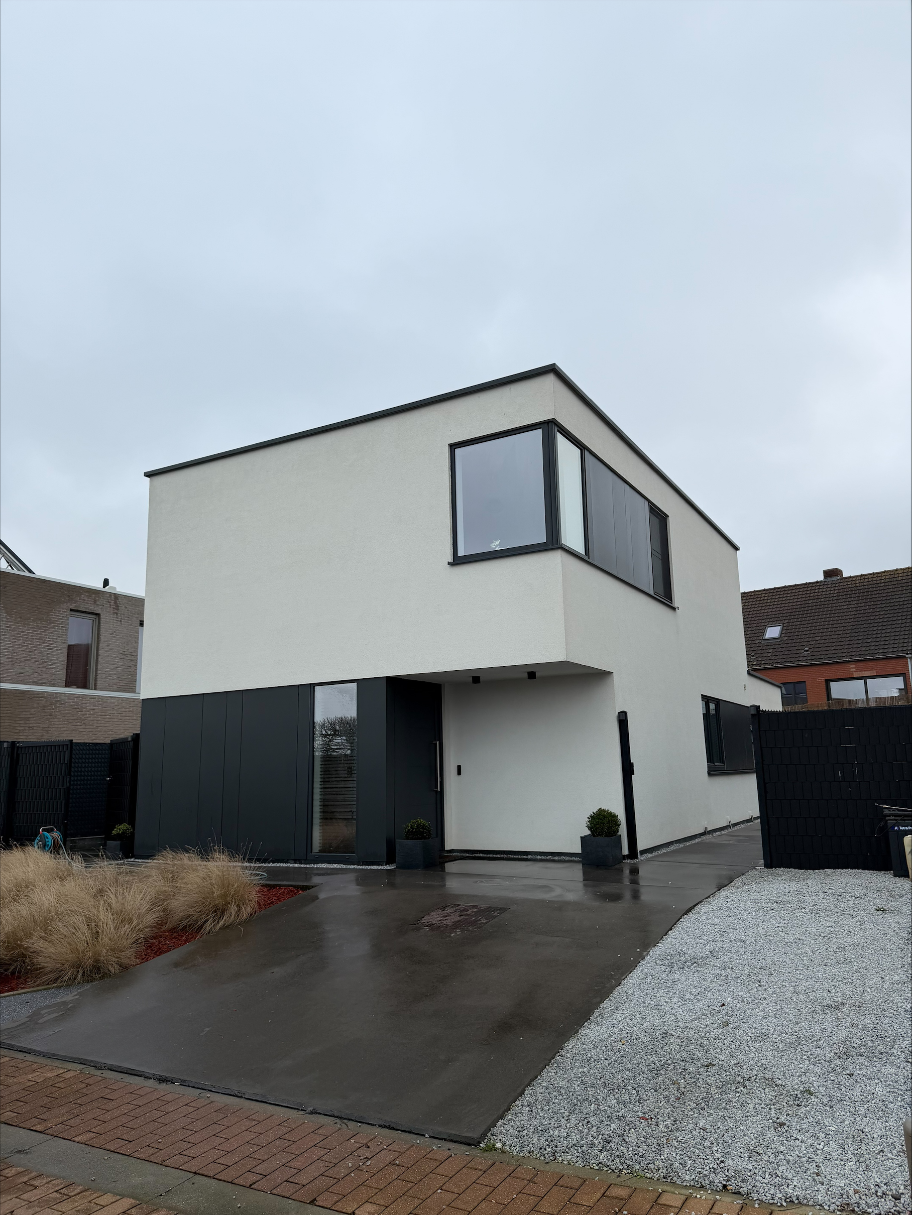 Afgewerkte moderne gevel